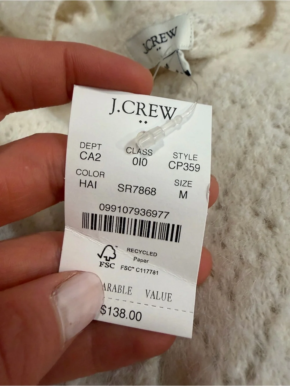 J crew Pointelle heart cardigan sweater